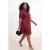 Trendyol Curve Dames Bordeaux Effen Kort / Mini Kort Casual A-lijn Grote maten Jurk