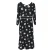 Armani Exchange midi-jurk met bloemenprint in zwart polyester