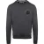 Aquascutum Heren Sweatshirt met lange mouwen en ronde hals (Antraciet)