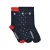 Lambretta Heren Paisley Sokken (Sets van 3) (Marineblauw/Rood/Wit)
