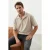 TRENDYOL MAN Jongens Beige Effen Kort Oversized Poloshirts