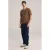 Van Gils regular polo met ingebreid patroon bruin