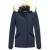 Matogla Korte winterjas met te echte bontkraag blauw