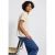 Street One Dames Shirt met glitterstrepen in Beige