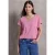 Street One Studio Dames Basic shirt met V-hals in Pink