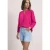 Blouse met 3/4-mouwen en split in de hals