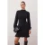 TRENDYOLMİLLA Dames Zwart Effen Extra Kort / Super Mini Lang Casual A-lijn Jurken