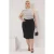 Trendyol Curve Dames Zwart Effen Kort / Mini Kokerrok- rok Kokerrok- rok Grote maten Rokken