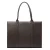 Manfield leren shopper donkerbruin