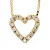 Ketting hart Diamonds 0.070 Cts Yellow Gold