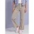 Mid Waist Broek met rechte pijpen en knopen