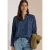 Blouse met lange mouwen en laserprint