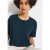 Street One Dames Shirt met decoratieve halslijn in Turkoois