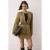 TRENDYOLMİLLA Dames Kaki Effen Lang Regular fit Blazers