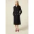 Oltre Long Double-breasted Coat Black