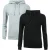 Brave Soul Dames/Dames Drop Shoulder Regular Hoodie (Set van 2) (Zwart/Grijs)
