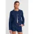 Dames Katoenen Denim Puffer Jacket
