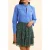 ICode Blue Shirt, Embroidery Anglaise, Sewn Collar Blue Ceruleum