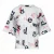 Oversized katoenen T-shirt met ripstop-print en elleboogmouwen