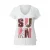 Dunne V-hals T-shirt in gemêleerd jersey voor vrouwen s.Oliver