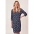 Miss Etam korte A-lijn jurk met print – donkerblauw