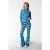 Colourful Rebel Abstract Pixel Peached Extra Flare Pants Cyan Blue