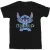 Disney Heren Lilo en Stitch Ohana Blauw Glitch T-shirt (Zwart)