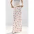 Mango gebloemde midi rok – ecru