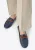 Wittchen Dames Leren Mocassins met Bandje, Marineblauw en Bruin, Natuurlijk Leer