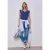 Street One Dames Shirt met knoopdetail in Blauw