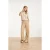 Smashed Lemon Luchtige wide leg broek in zandkleur – stijlvolle essentials |