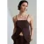 Getailleerd Crepe Vest Met Vierkante Kraag