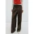 Mango imitatieleren wide leg broek – bruin