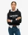 Superdry Vrouwen Korte, Ruimvallende Core Sport Hoodie Zwart