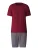 CALIDA Pyjama kort  donkerblauw / karmijnrood / wit