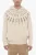 Fleece katoenen FAIRISLE THUNDERBOLT hoodie in beige