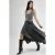 Geknoopte Hoge Taille Asymmetrische Midi Rok