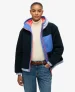 Vintage Hooded Sherpa Jas Blue
