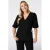 MS Mode overslagtop met krijtstreep en glitters – zwart