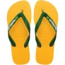 Havaianas brasil logo pop yellow teenslippers unisex