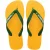 Havaianas brasil logo pop yellow teenslippers unisex
