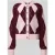 YAS Cardigan van wolmix met ronde hals model ‘JOHI’