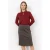 Soyaconcept geruite midi kokerrok – donkerbruin