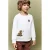 Mango Kids rechtvallende sweater met borduursels – naturel wit