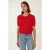 Shirtkraag Gebreide Top met Haar Vlecht Patroon