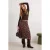 TRENDYOLMİLLA Dames Bruin Geruit Midi Asymmetrisch Rokken