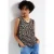 Street One Dames V-hals leo blouse top in Zwart