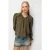 Gestructureerde Knop-Up Crewneck Blouse