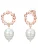 Lulu & Jane Oorbellen  rose-goud / parelwit