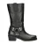 Nelson leren bikerboots zwart